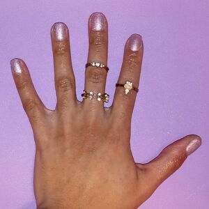 10pcs Extra Short Square Pink Shimmer Press On Nails